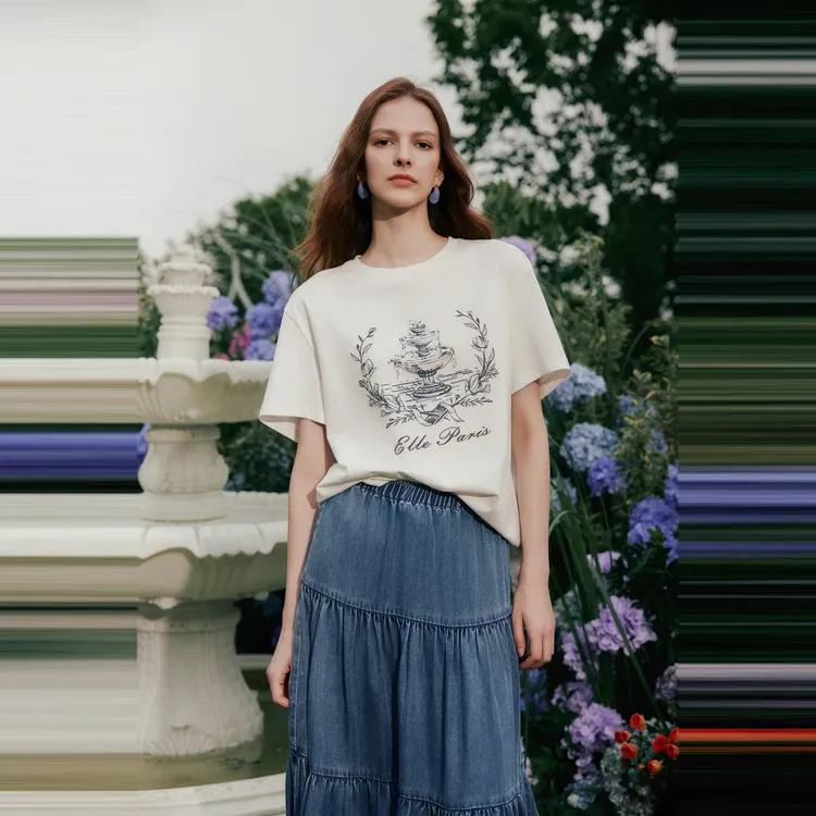 ELLE T Shirts Women's-2