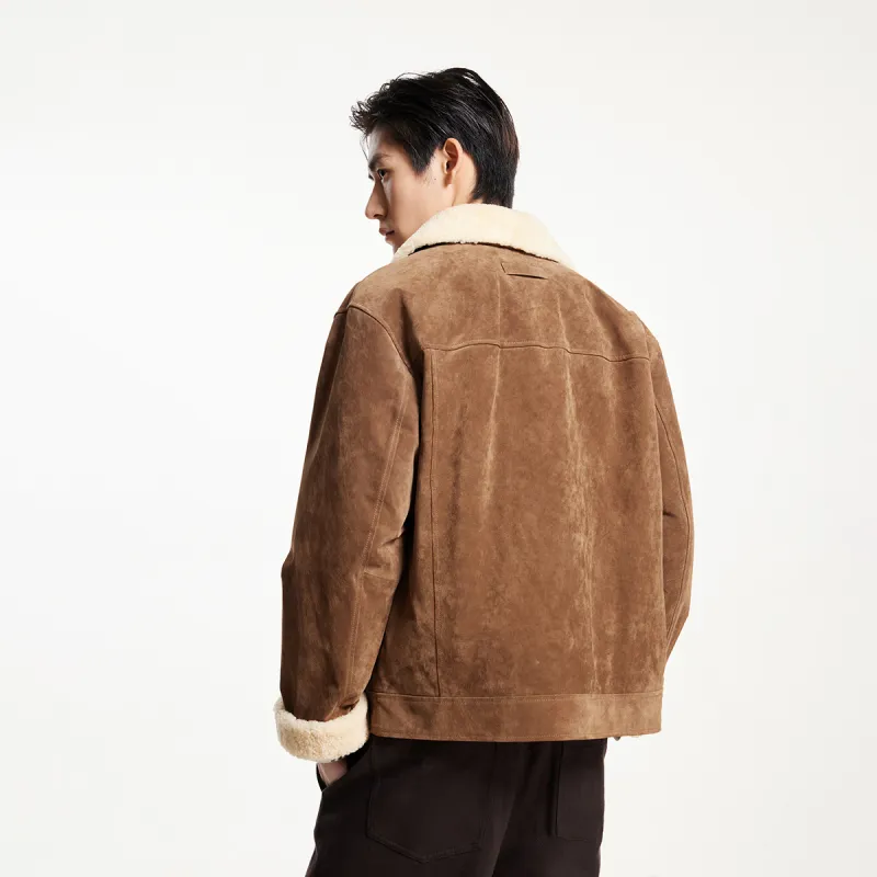 JACK JONES· Leather Jacket Men's Dark Brown-4