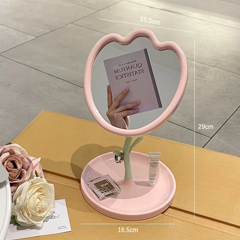 Future Maple Tulip Floral Rotatable Make Up Mirrors-2