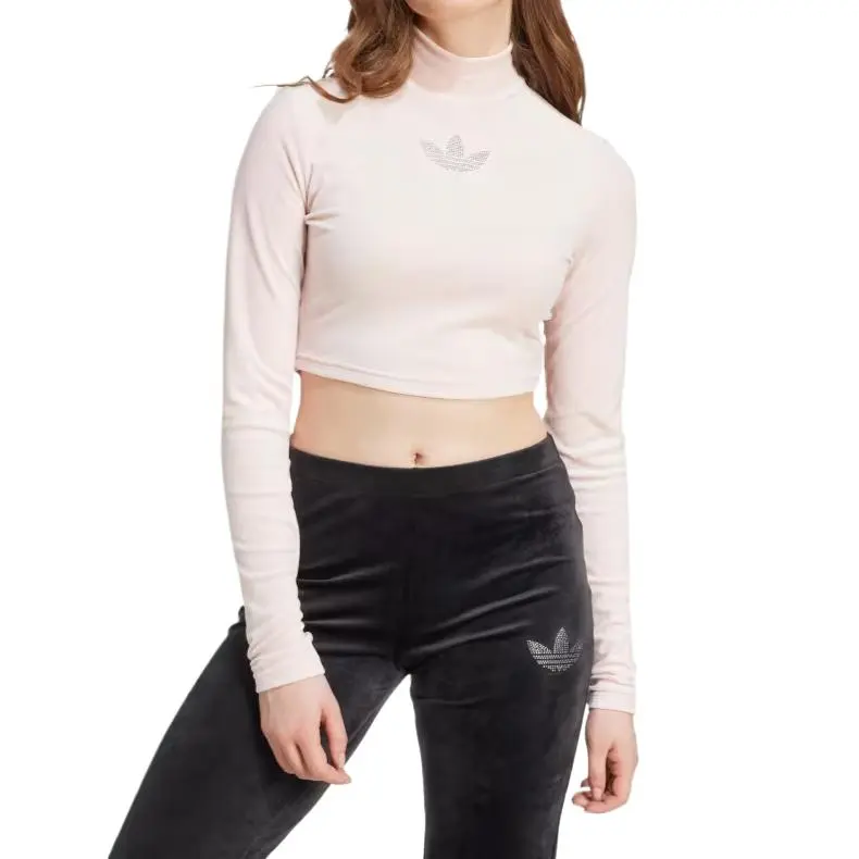 Adidas Originals Crop Tops Women's Pink-1