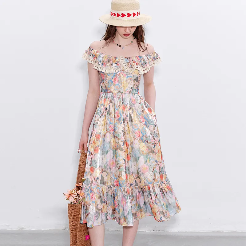 ELF SACK Slip Dress Women's Romantic Yellow-2