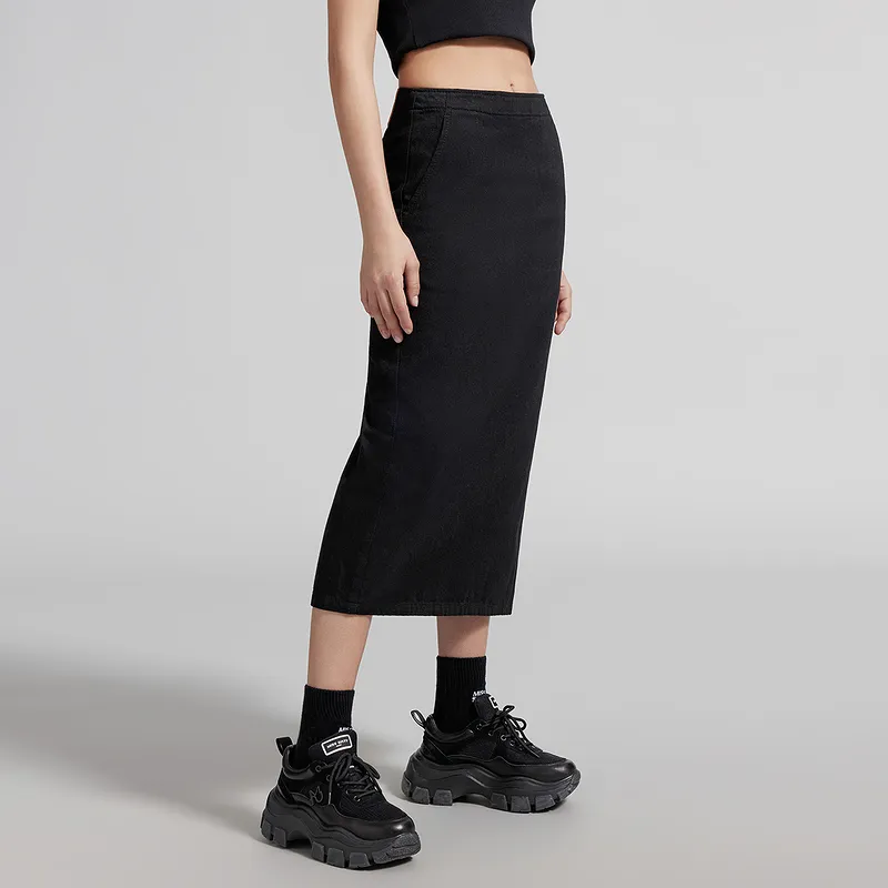 Miss Sixty Denim Long Skirts Women's Black-4