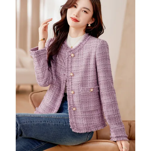 Like The Age Of Water Velvet feel Coat Women's Purple