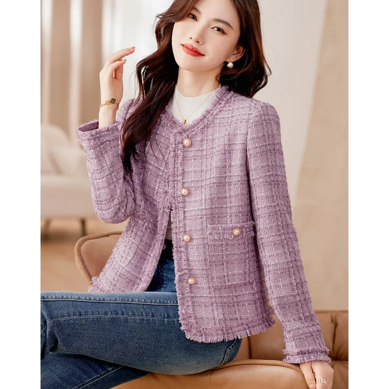 Like The Age Of Water Velvet feel Coat Women's Purple-0