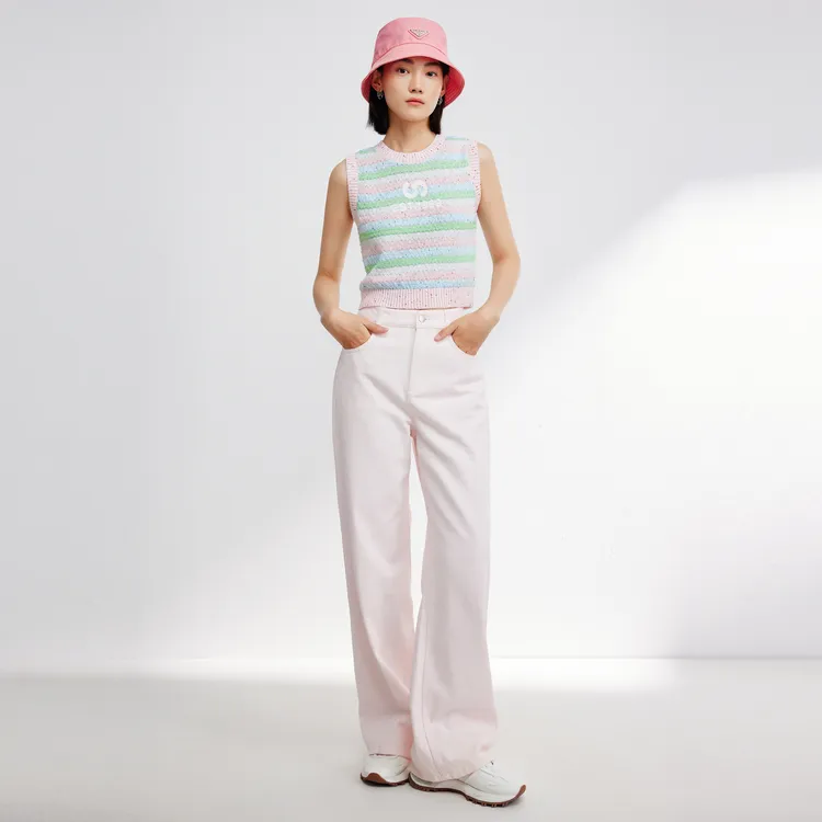 SHUIYUNJIAN Tank Tops Women's Army Green Stripes-4