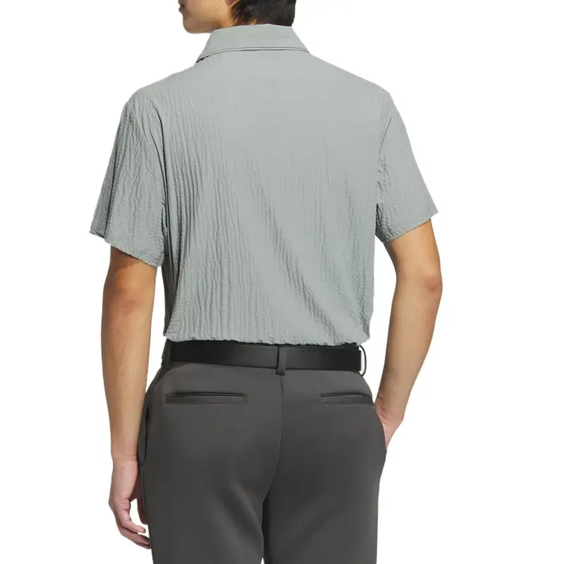 Adidas Polo Shirt Men's Silver Gray Green-2