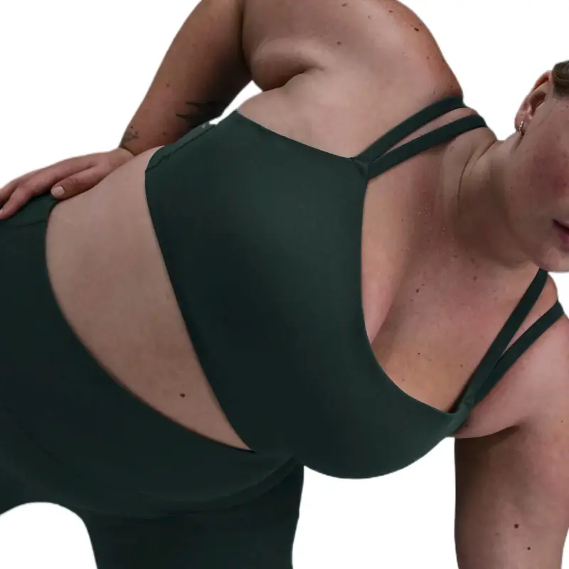 Nike Zenvy Strappy Sport Vests Women's Vintage Green White-3
