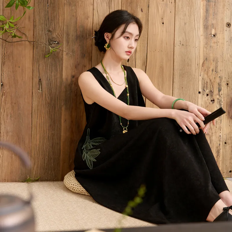 3COLOUR Sleeveless Dress Women's Classic Black-2