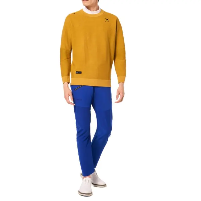 Oakley Skull Surface Sweater Crew Sweater Men's Ginger Yellow-7