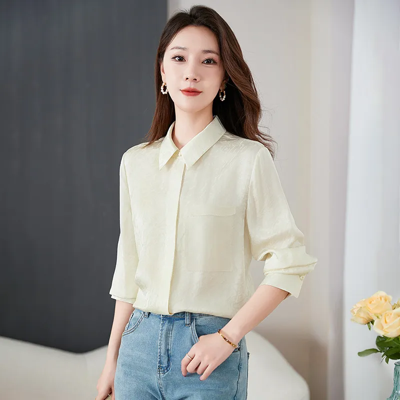 Ink Beauty Shirt Women's Champagne Beige-1