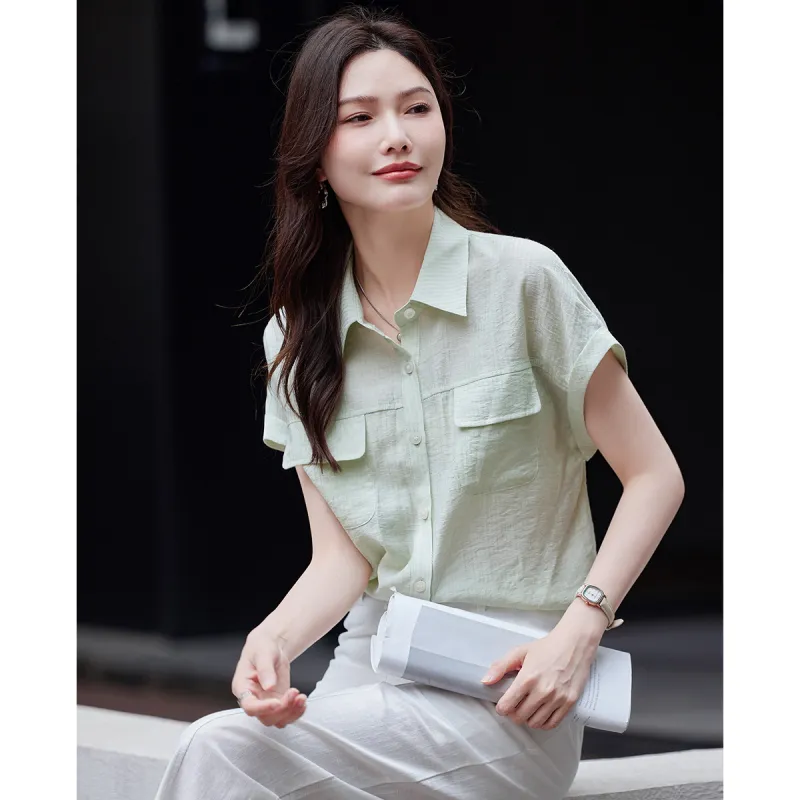 TERRE BLEUE Shirts Women's Light Green-6