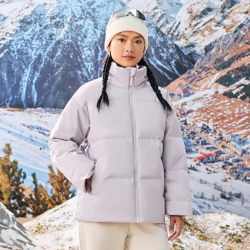 XTEP Down Jacket Unisex West Beige Purple-8