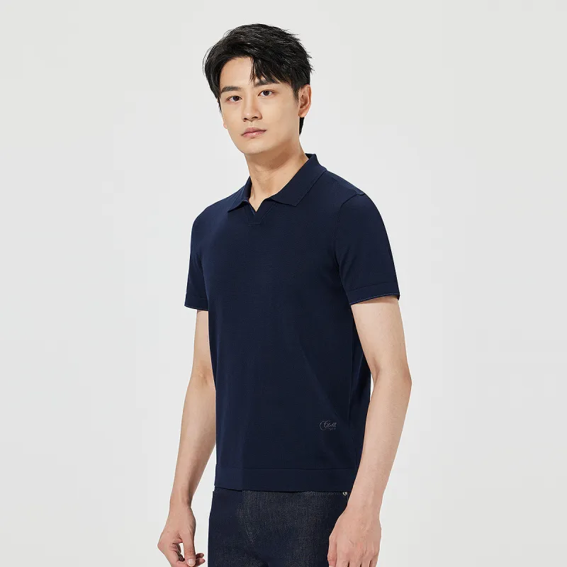 LESS IS MORE Polo Shirts Men Dark Navy Blue 25XTX5271S-4