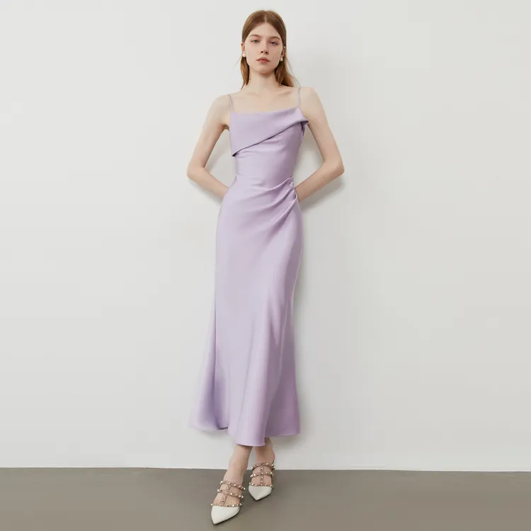 DPLAY Slip Dresses Women's Taro Purple-3
