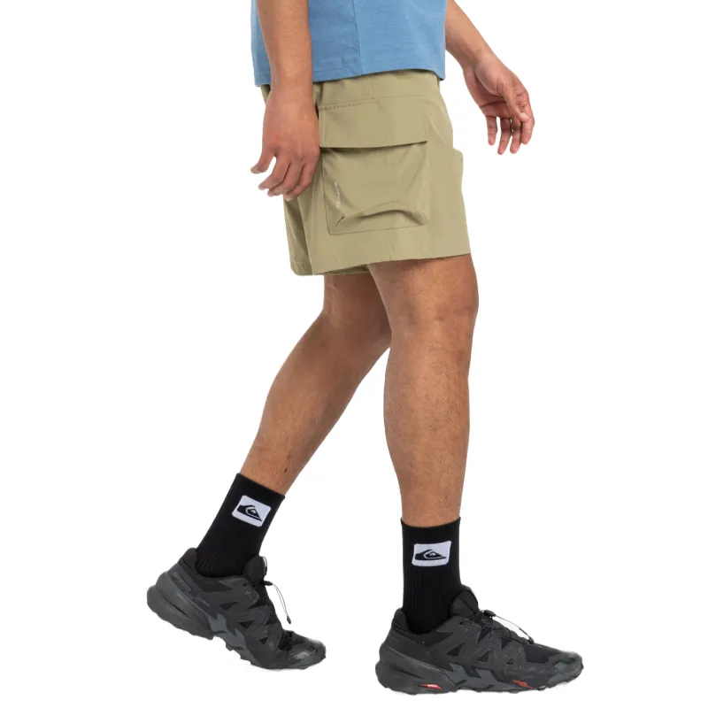 Quiksilver Cargo Shorts Men's Yellow Green-5