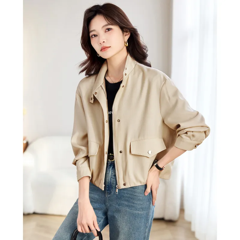 TERRE BLEUE Spring Fall Winter Jacket Loose Fit Women's-1