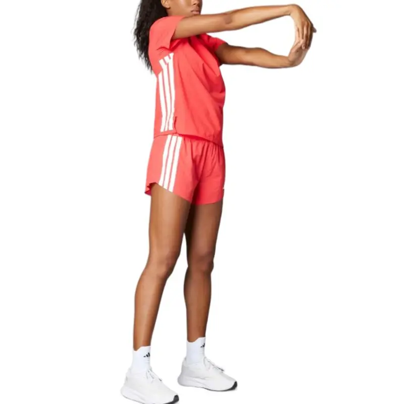 Adidas SS25 Regular T Shirt Women's Semi Transparent Red-2