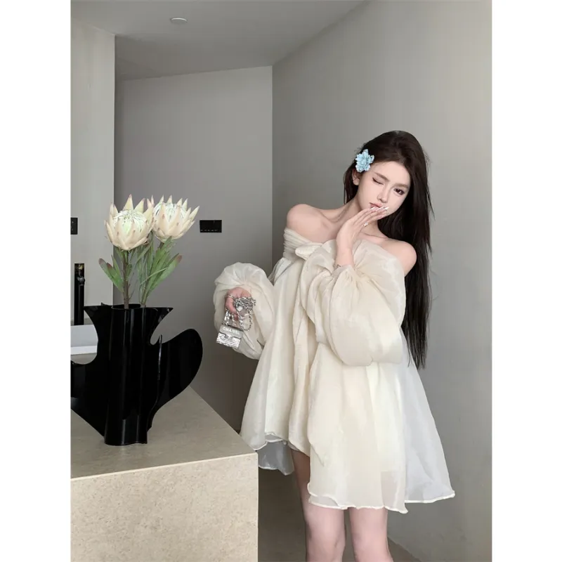 XIANSINIAO Long Sleeved Dress Women's-2