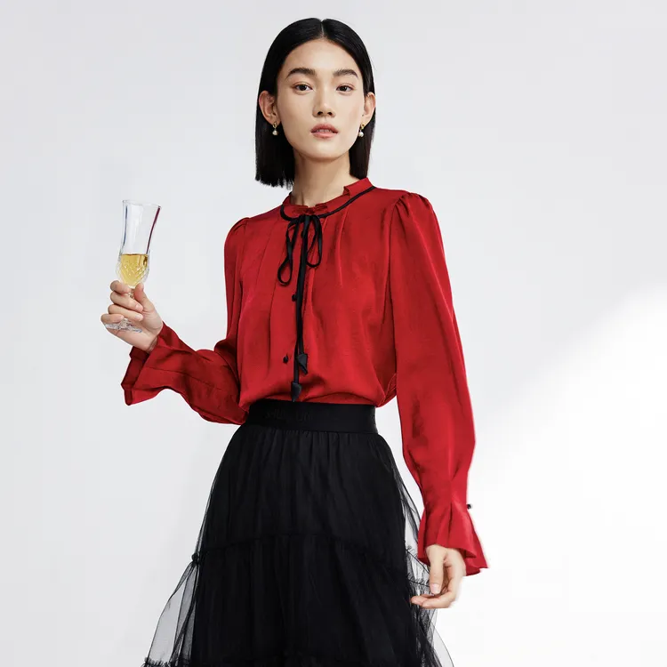 SHUIYUNJIAN Shirt Women's Burgundy-2