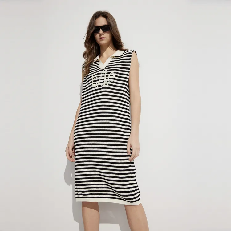 ELLE Sleeveless Dress Women's Black-3