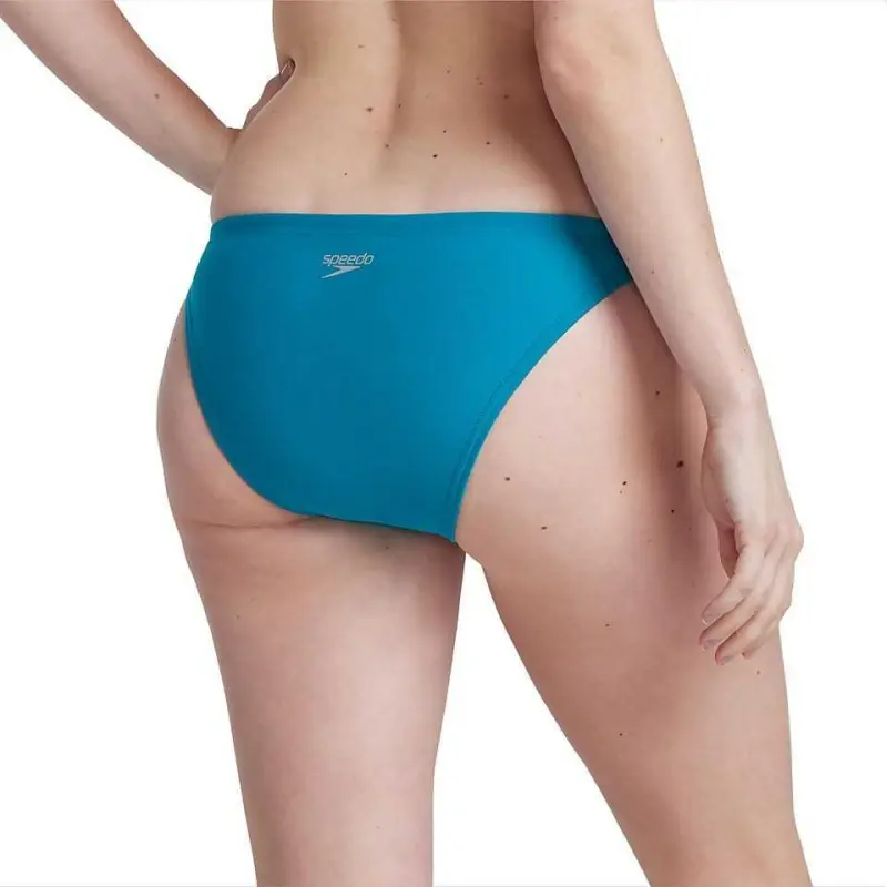 Speedo Women's Solid Classic Bikini Bottom Blue Swimming Shorts Women's-1