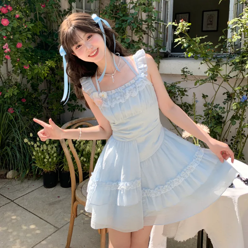 SNBL Slip Dresses Women's Blue-3