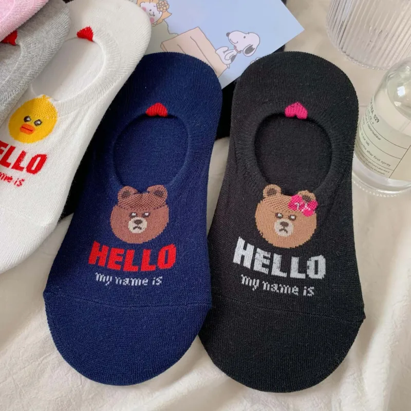 TLXT No Show Socks Unisex Soft Comfortable Summer Thin, Students Couple 3 Pack Combo Set-5