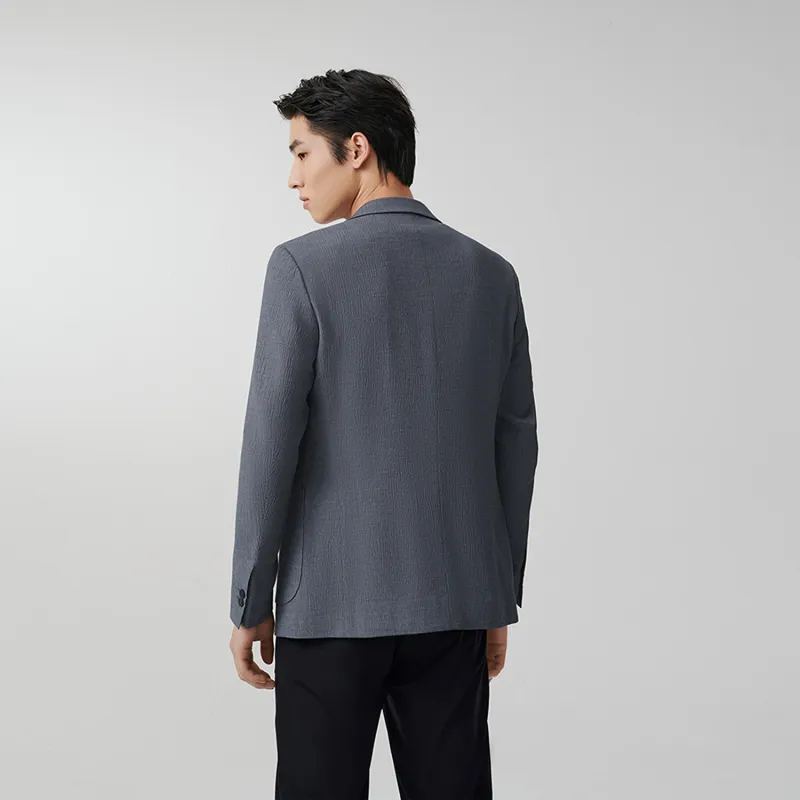HLA Business Suits Men Light Gray Pattern 43-3