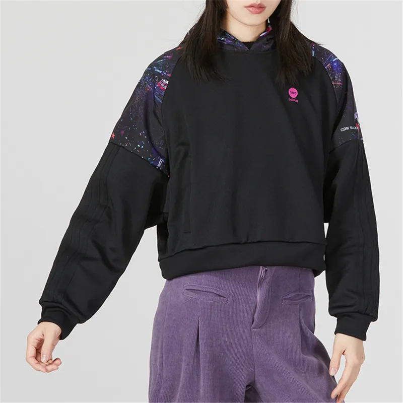 Adidas NEO Sweatshirt Women's Black Purple-3