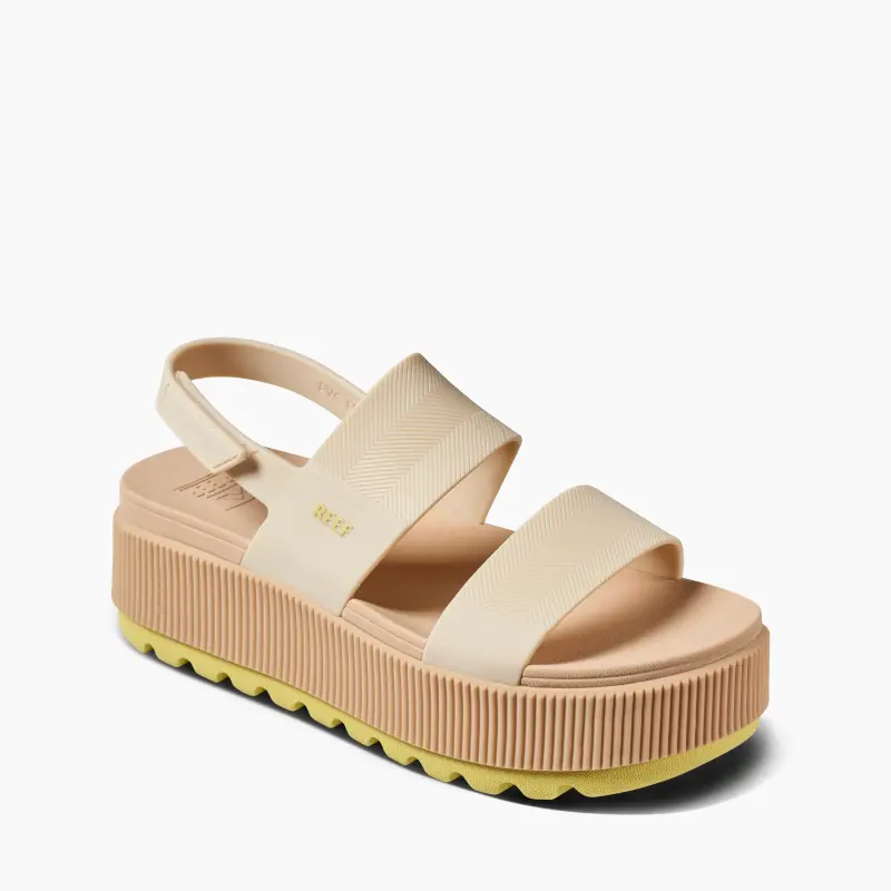 REEF Water Vista Higher Strap Sandals High Heel 5-8cm Women's Beige-1