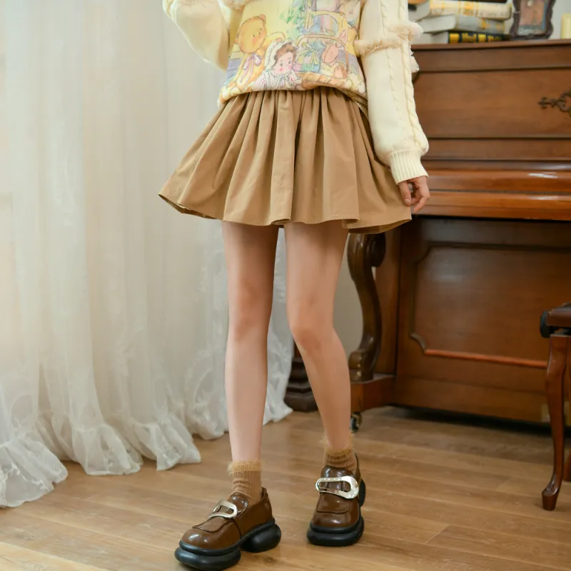 SNBL Casual Short Skirts Women's Khaki-2