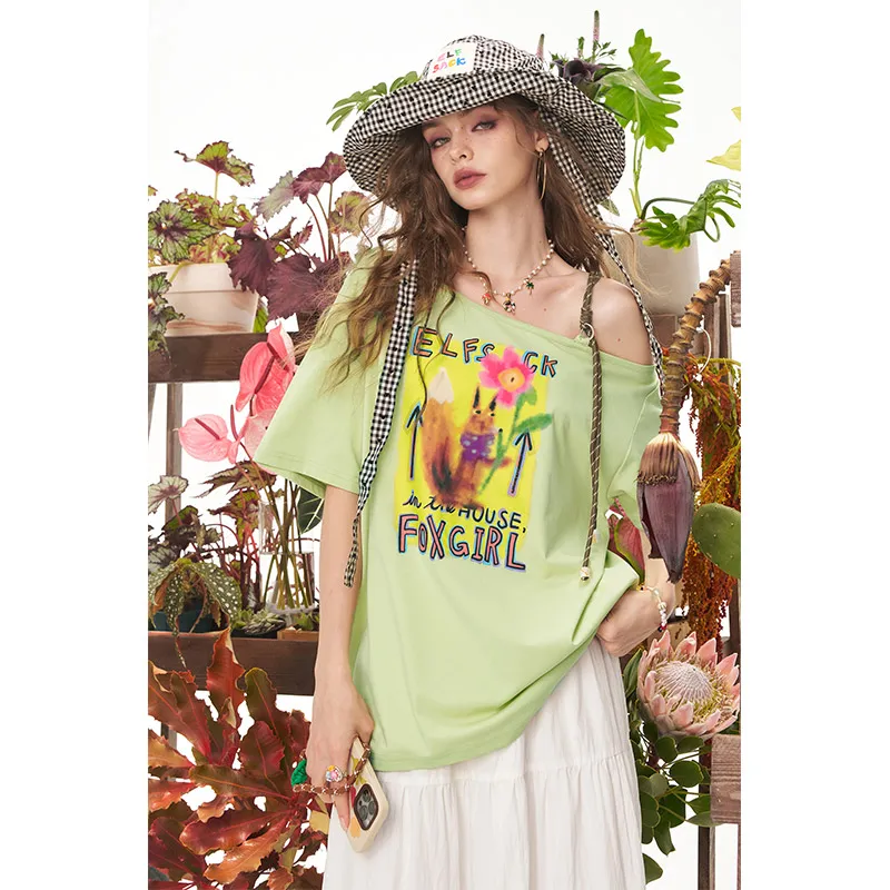 ELF SACK T Shirts Women's Fox Verdant Green-2