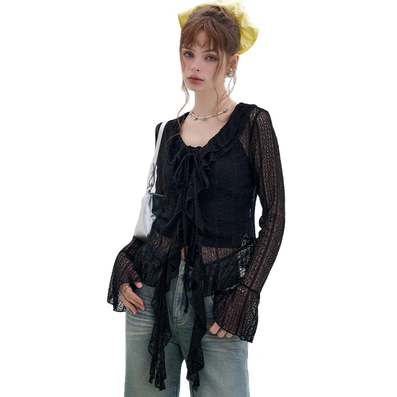 ELF SACK Chiffon Shirts Women's-0