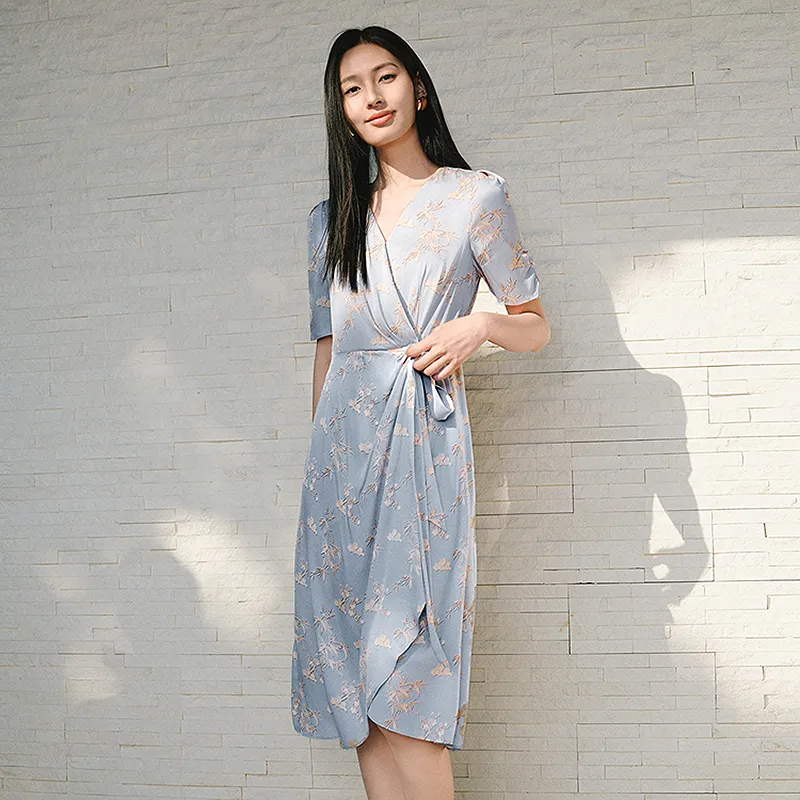 JZ. ANNAKRO Short Sleeved Dress Women's Heather Sky Blue-2