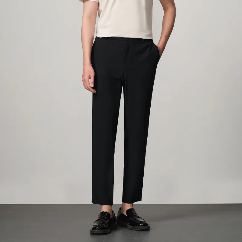 HLA Casual Pants Men's Navy Blue Pattern B5-2
