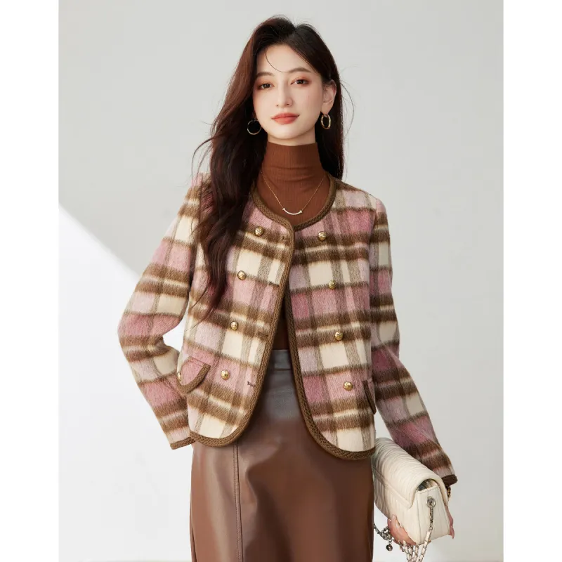 Like The Age Of Water Velvet feel Coat Women's Pink-3