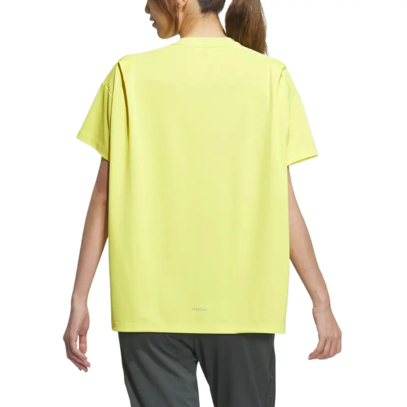 Adidas AEROREADY Drop Shoulder Sleeve T Shirt Women's Yellow-2