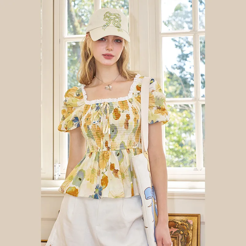 ELF SACK Chiffon Shirts Women's-13