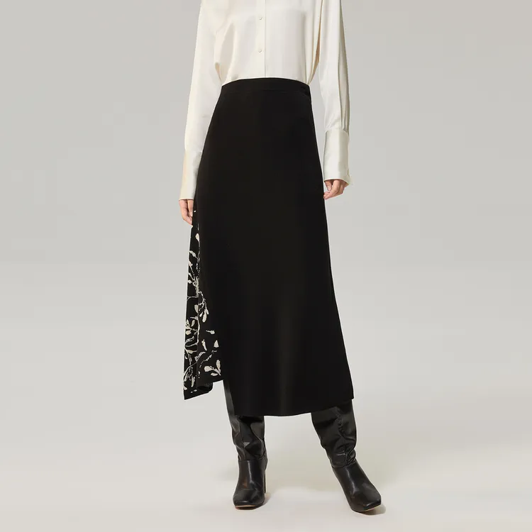 OVV Casual Long Skirts Women's Black Trim A2-2