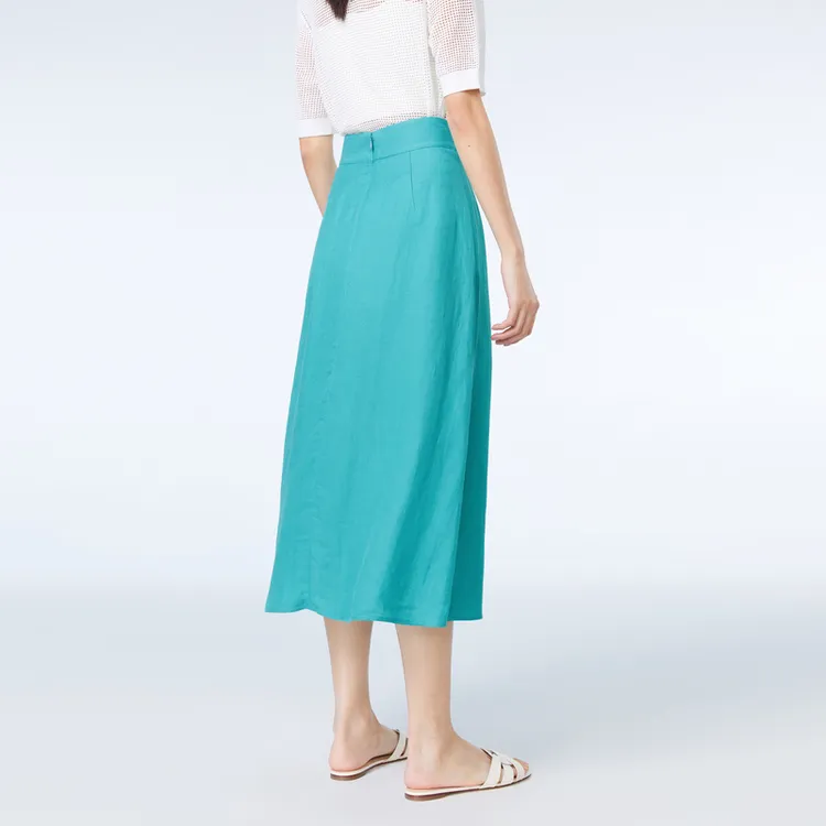 OVV SS23 Casual Long Skirt Women's Lake Blue-2