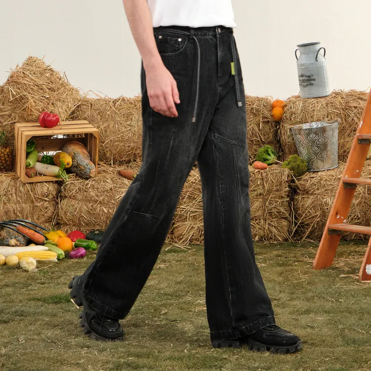 Bosieagender Jeans Unisex Denim Black-5