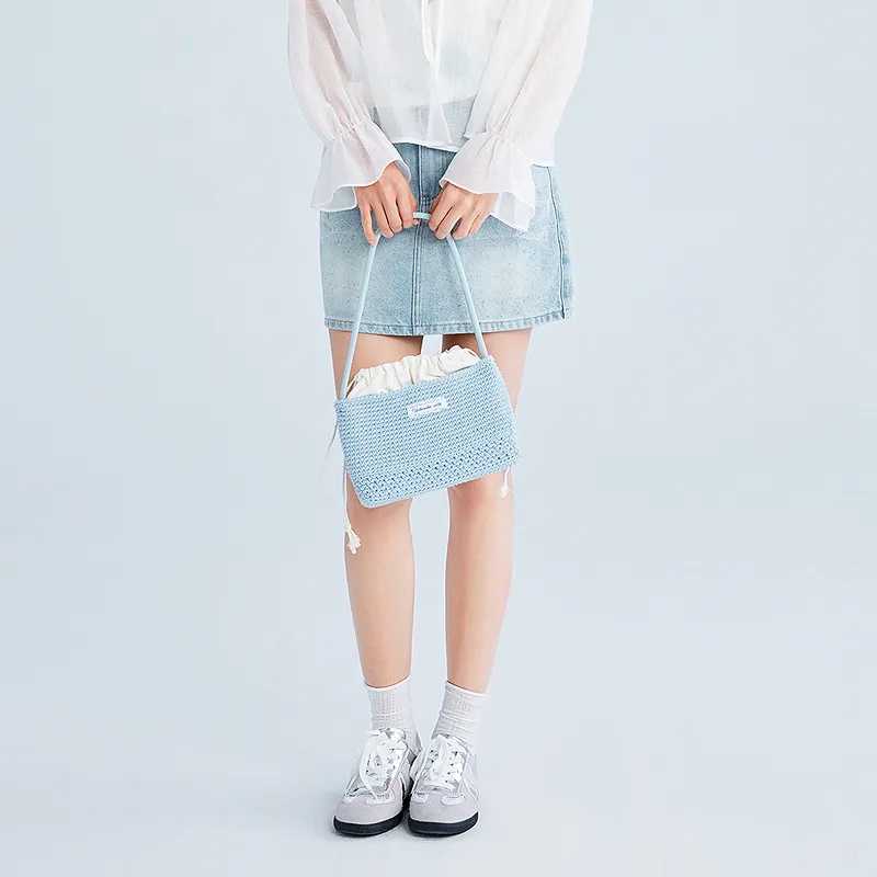 LEDIN Denim Short Skirts Women's Light Denim Blue-4