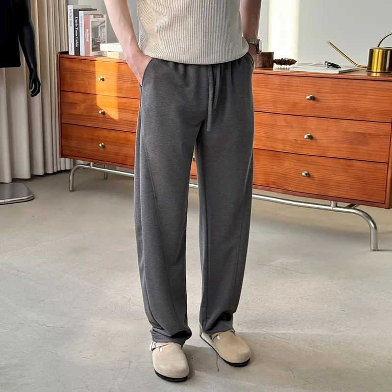 Duke car Casual Pants Unisex Linen Gray-3