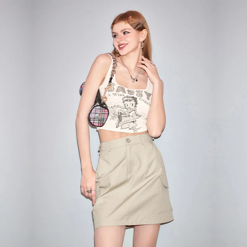 ELF SACK Casual Short Skirts Women's-9