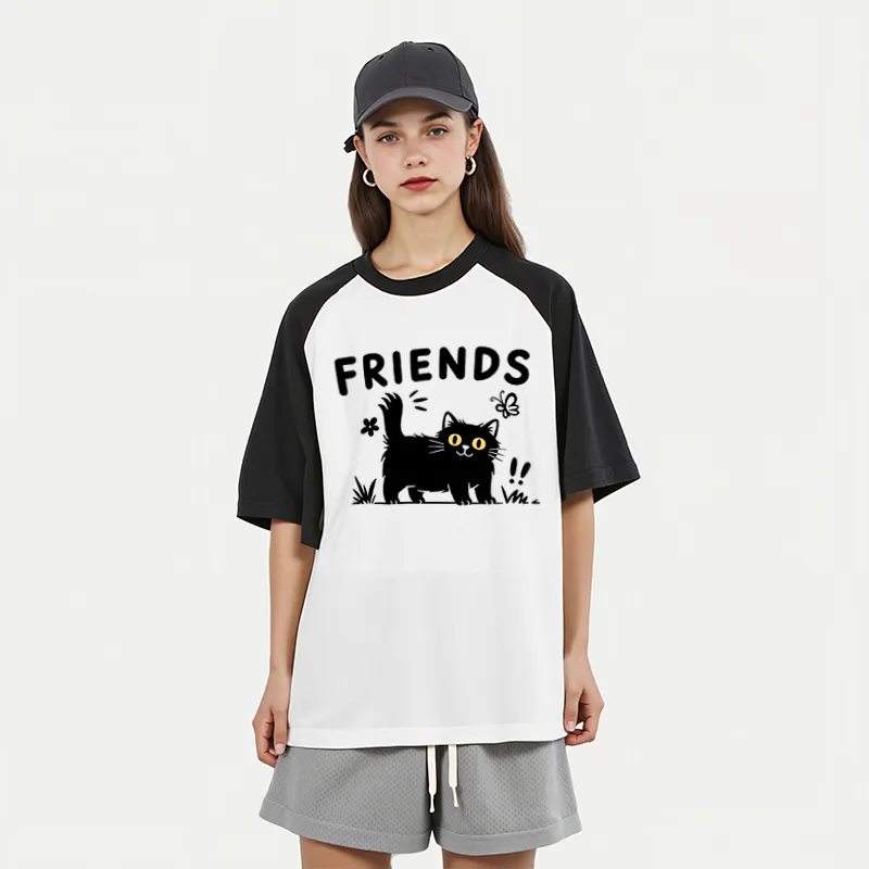 FAIRWHALE Drop Shoulder Sleeve T Shirt Women's-6