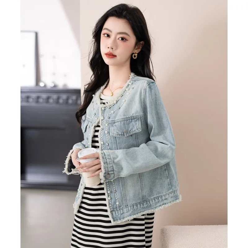 TERRE BLEUE Denim Jacket Women's Blue-1