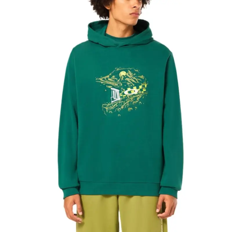 Oakley Finish Line Hoodie Sweatshirt Men's Emerald Green-5
