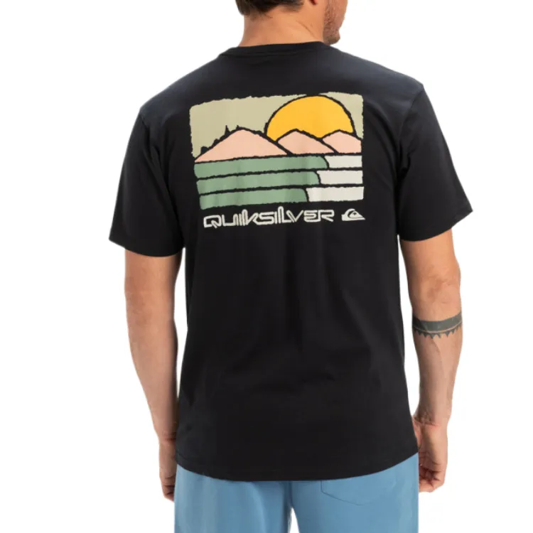 Quiksilver T Shirts Men Black KVJ0-4