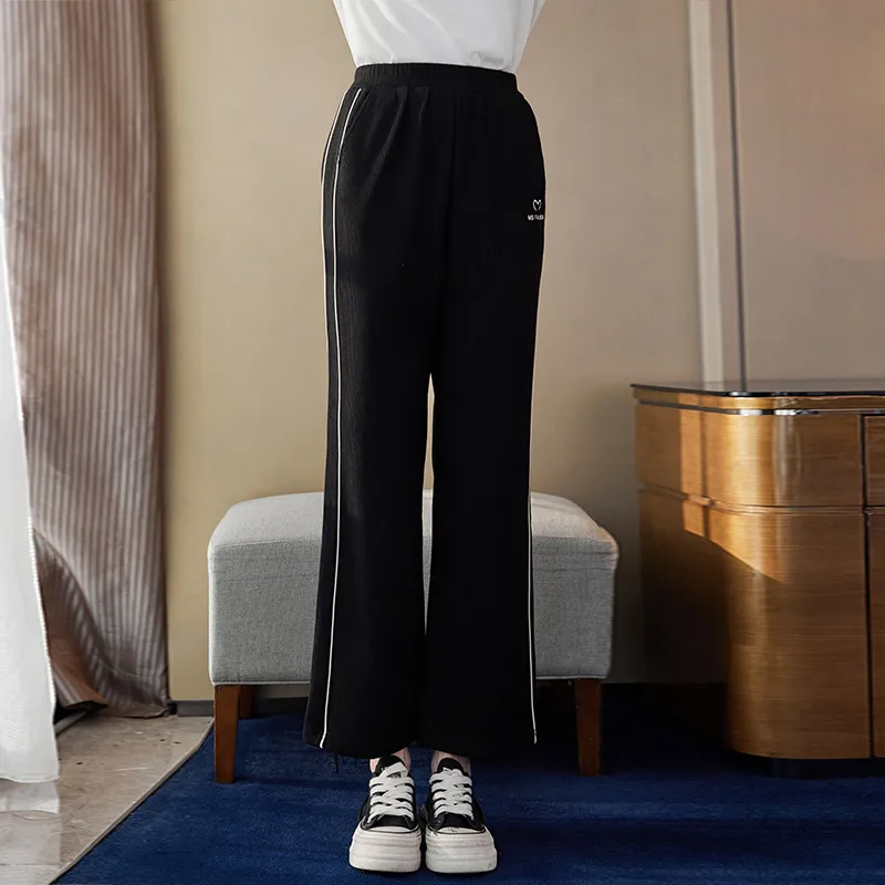 Luxury Casual Pants Women's Black Nutmeg Stripe-3