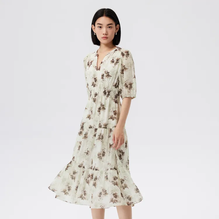 SHUIYUNJIAN Short Sleeved Dress Women's-2